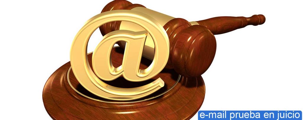 email prueba en juicio