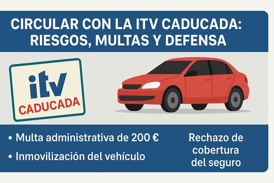 Circular con la ITV caducada: riesgos, multas y defensa