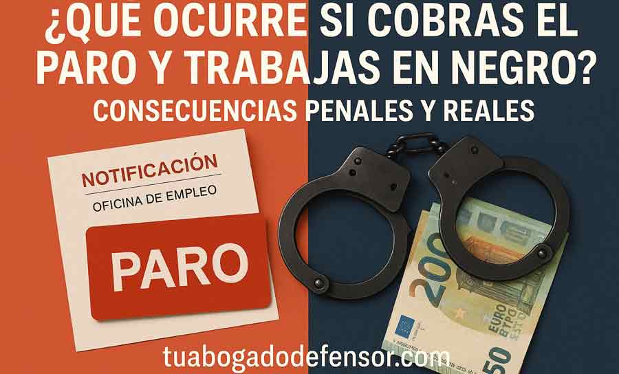 ¿Qué ocurre si cobras el paro y trabajas en negro?