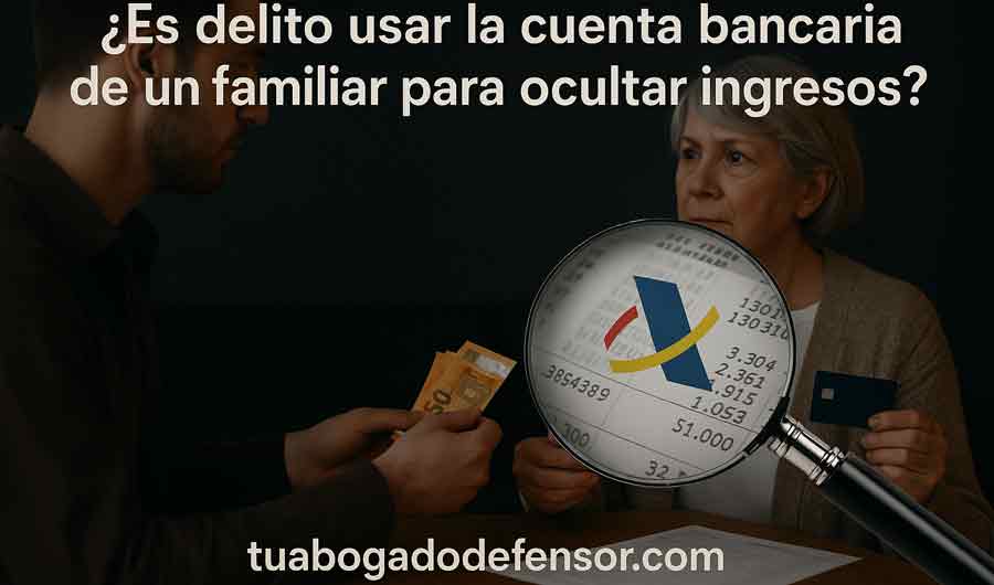 ¿Es delito usar la cuenta bancaria de un familiar para ocultar ingresos? ¿Es delito usar la cuenta bancaria de un familiar para ocultar ingresos?