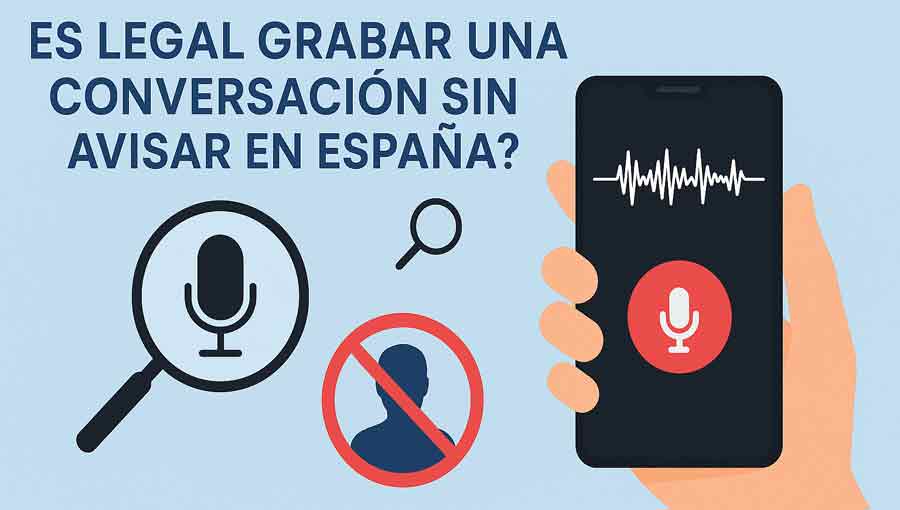 ¿Es legal grabar una conversación sin avisar en España?
