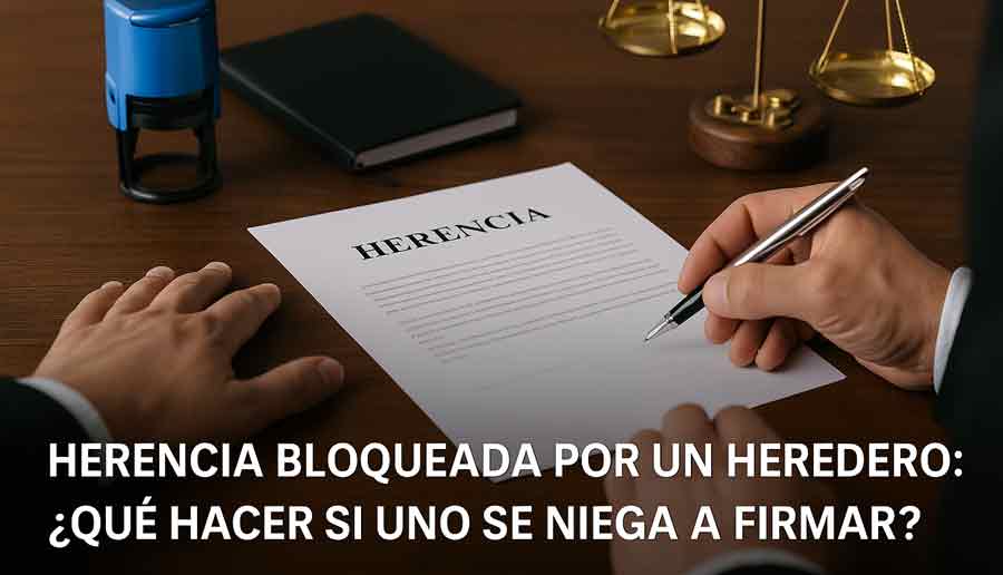 Herencia bloqueada por un heredero: ¿qué hacer si uno se niega a firmar?