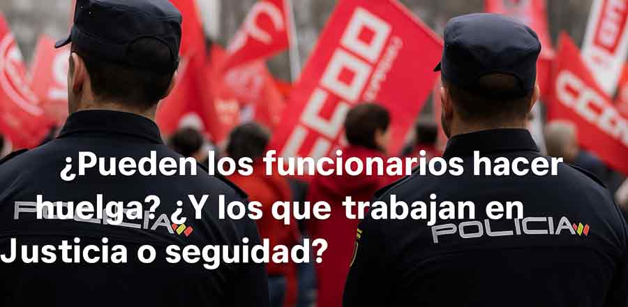 ¿Pueden los funcionarios hacer huelga en España? ¿Y los que trabajan en justicia o seguridad?