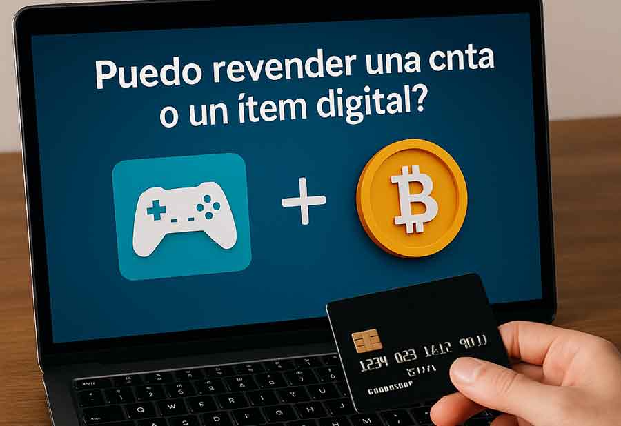 ¿Puedo revender una cuenta de videojuego o un ítem digital?