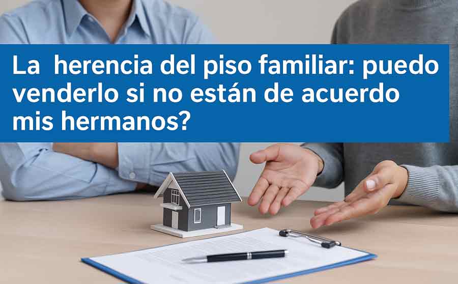 La herencia del piso familiar: ¿puedo venderlo si no están de acuerdo mis hermanos?
