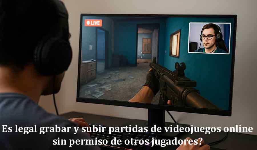Es legal grabar y subir partidas de videojuegos online sin permiso de otros jugadores?